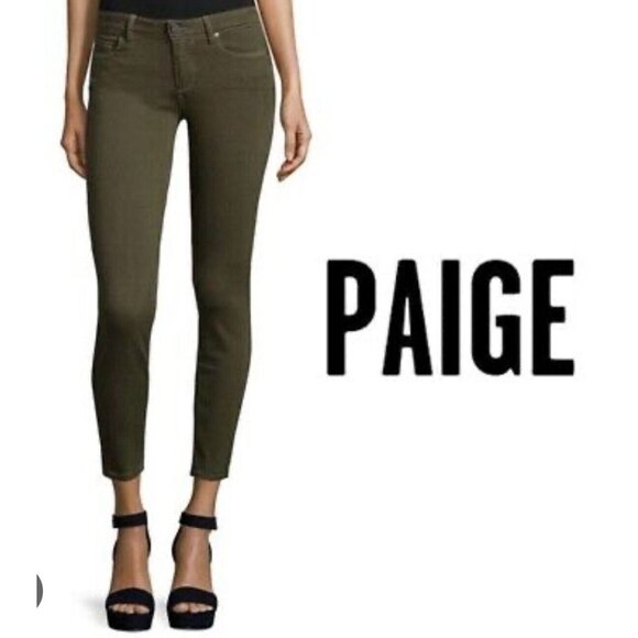 PAIGE Denim - PAIGE Womens Vintage Deep Juniper Verdugo Ankle Jeans Size 28